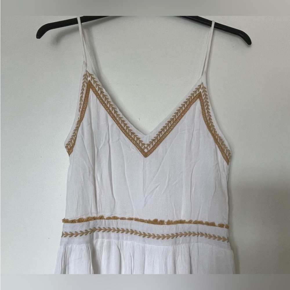 Japna gauze sundress with gold embroidery